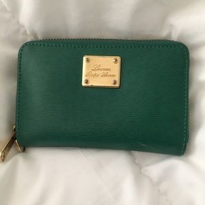 green Ralph lauren zip up wallet